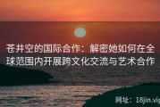 苍井空的国际合作：解密她如何在全球范围内开展跨文化交流与艺术合作