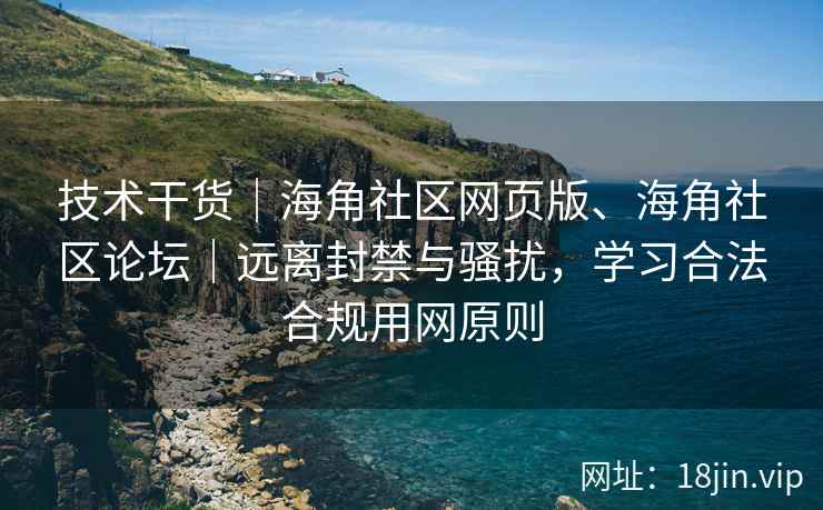 技术干货｜海角社区网页版、海角社区论坛｜远离封禁与骚扰，学习合法合规用网原则