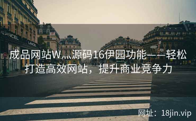 成品网站W灬源码16伊园功能——轻松打造高效网站，提升商业竞争力